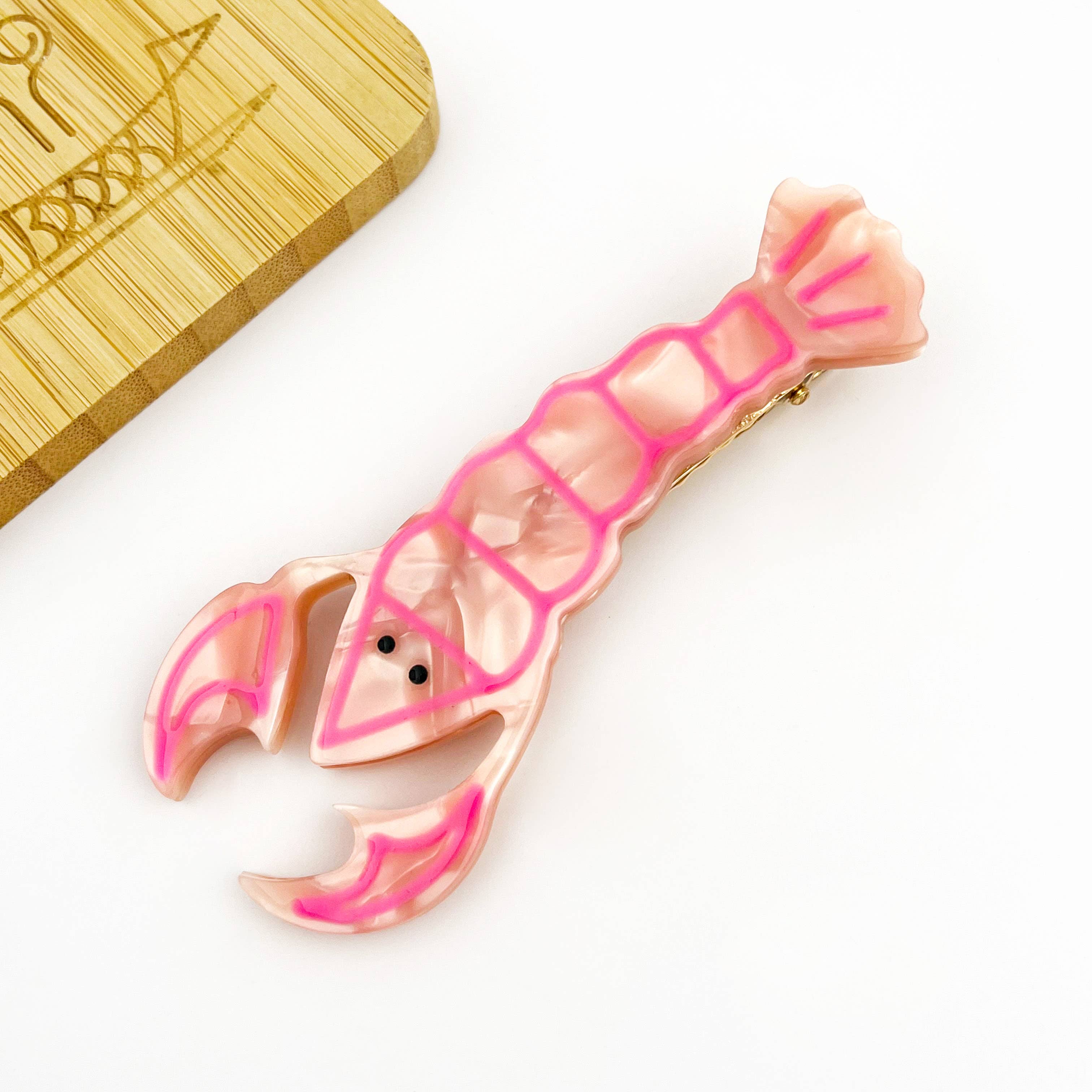 Barette à cheveux Homard rose
