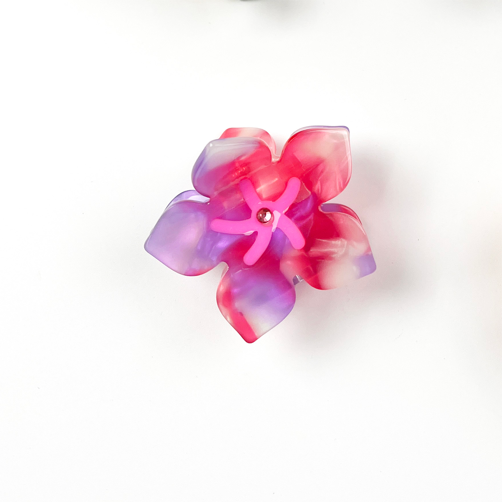 Pinces à cheveux en forme de fleur colorée