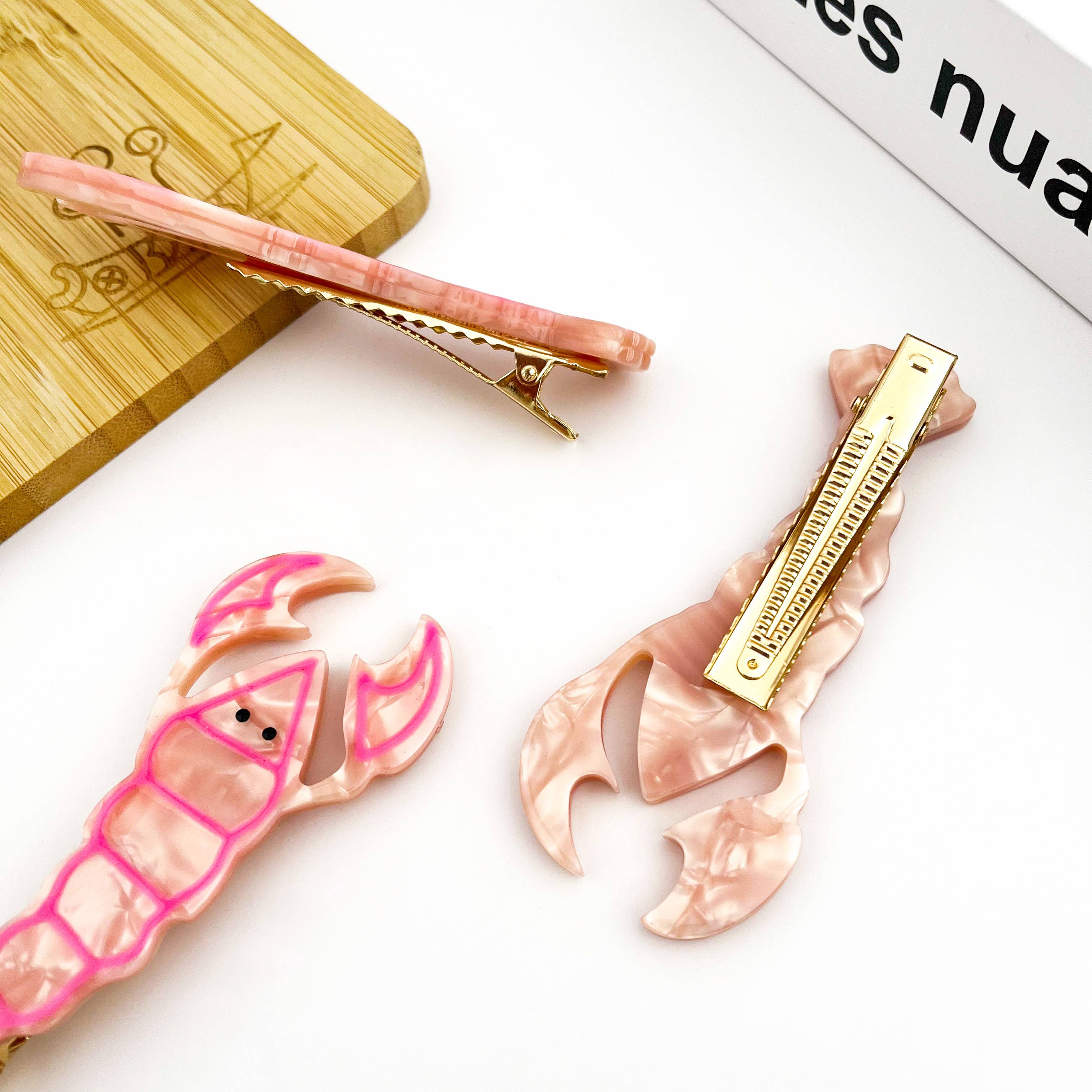 Barette à cheveux Homard rose