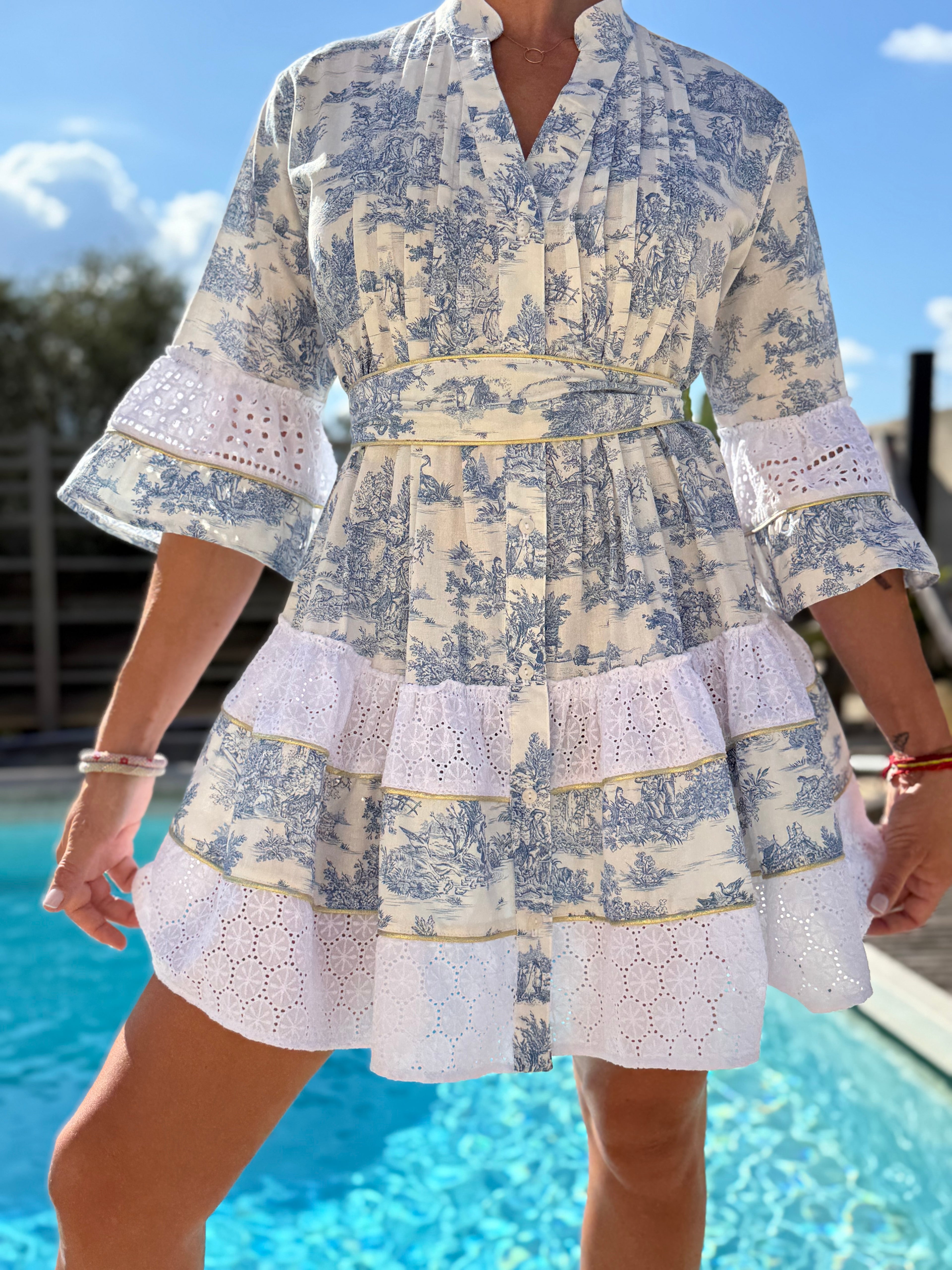 Robe courte TDJ bleue