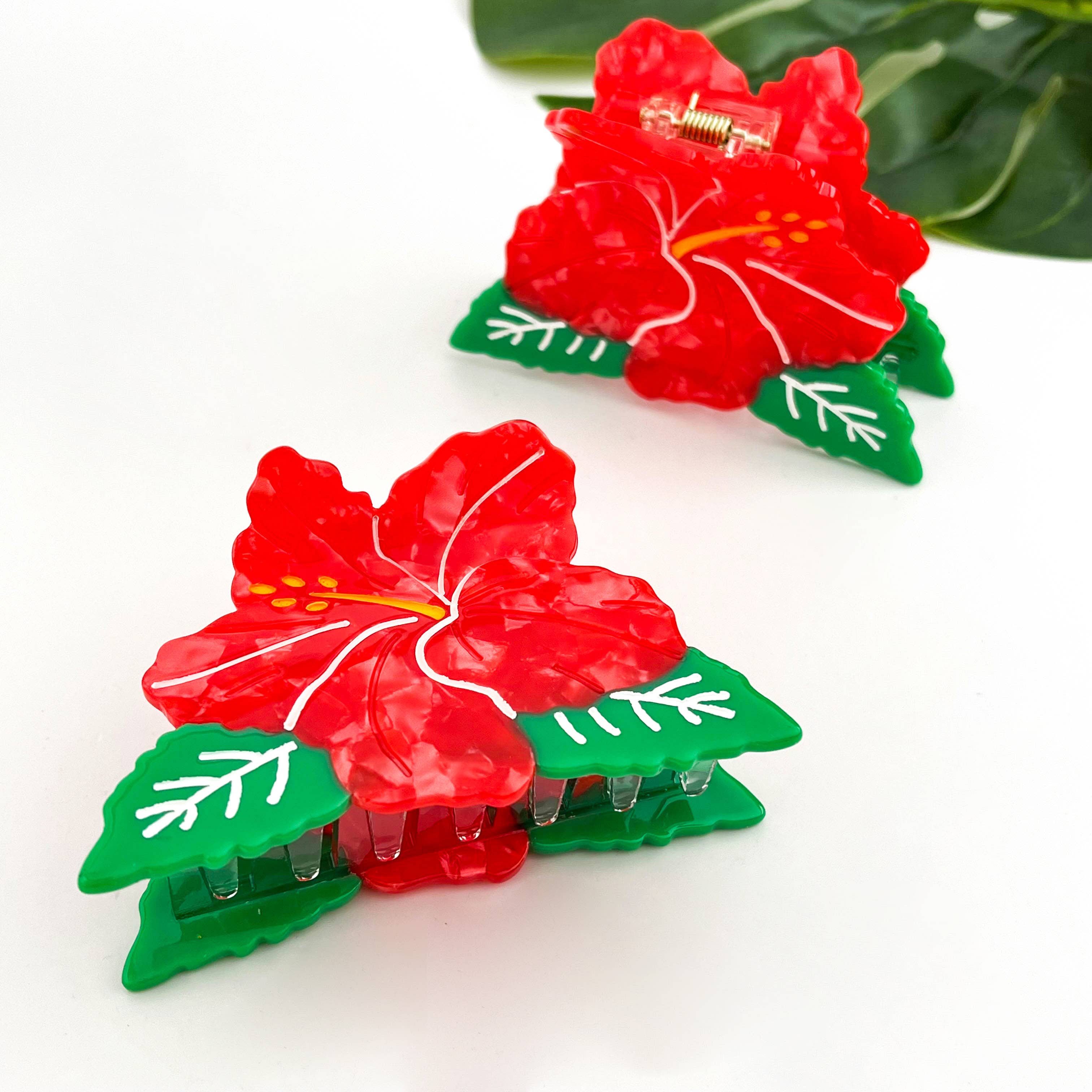 Pince à cheveux fleur d'hibiscus