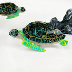 Pince à cheveux tortue verte