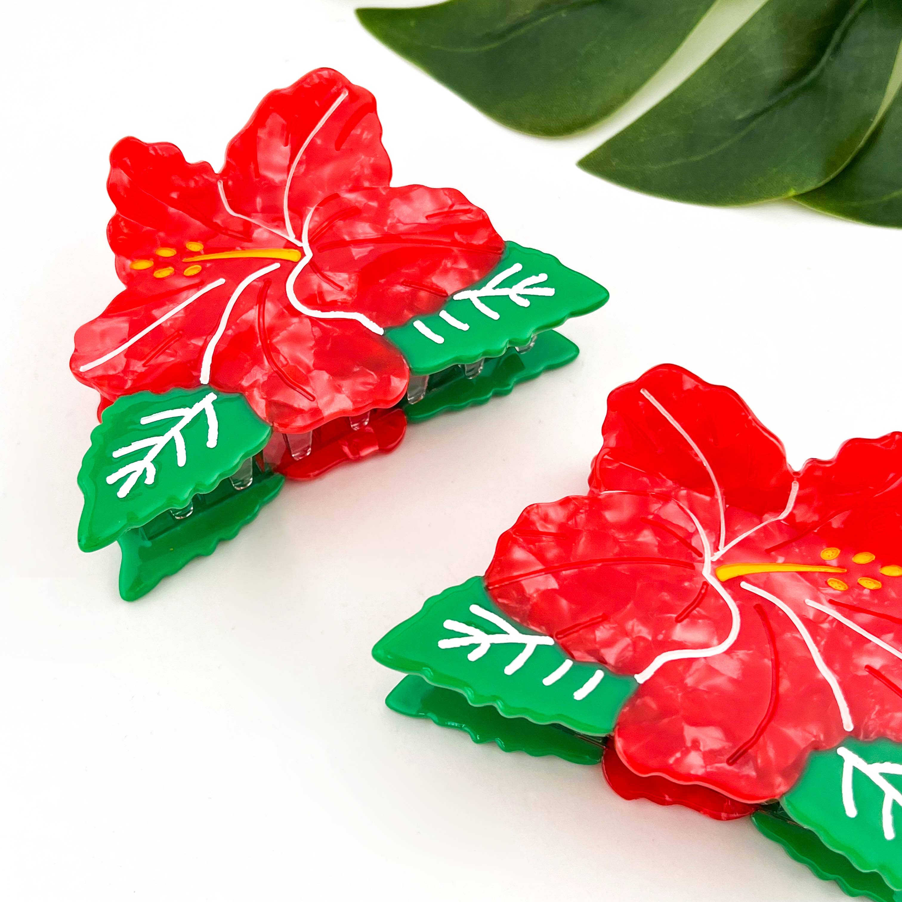 Pince à cheveux fleur d'hibiscus