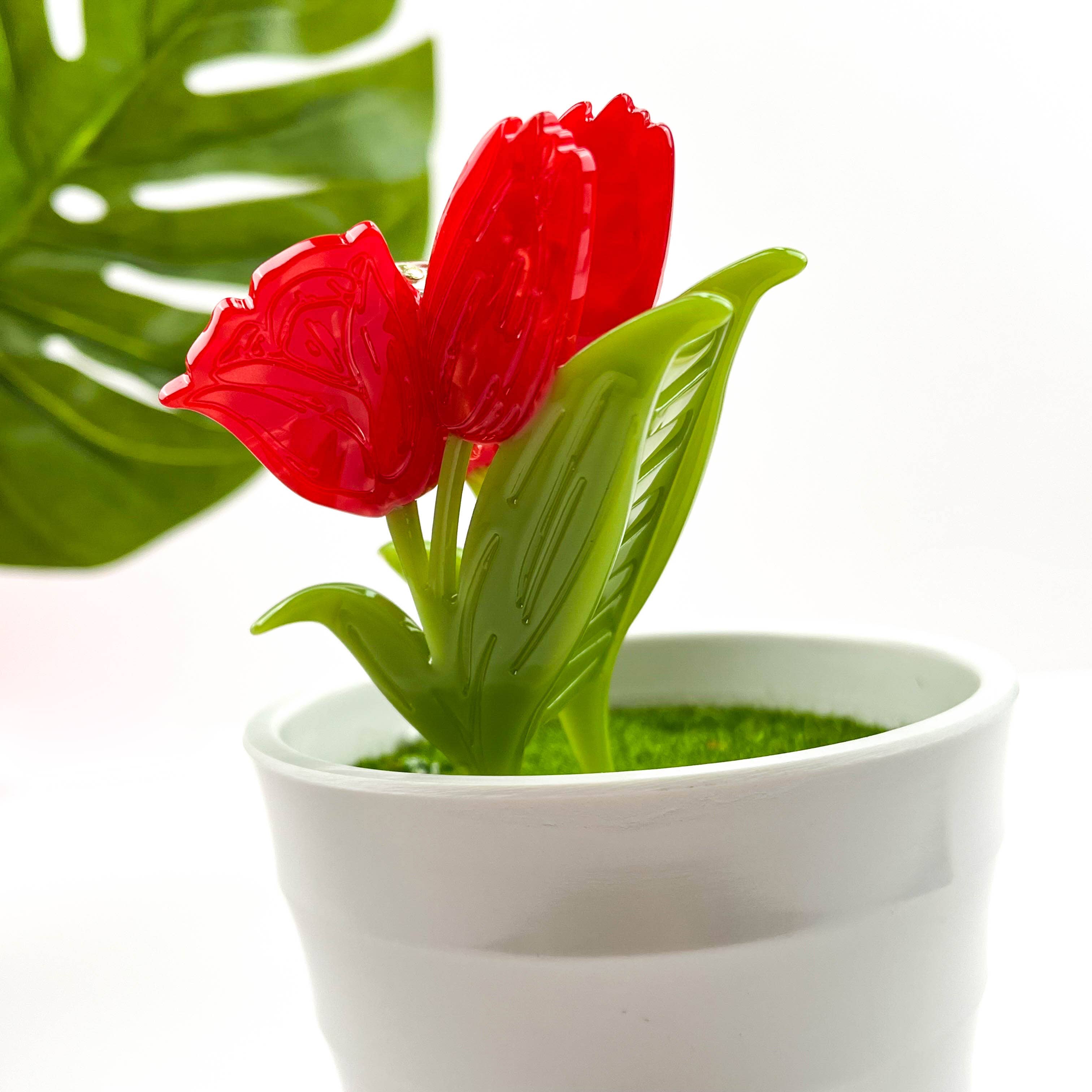 Pince à cheveux Tulipe Rouge