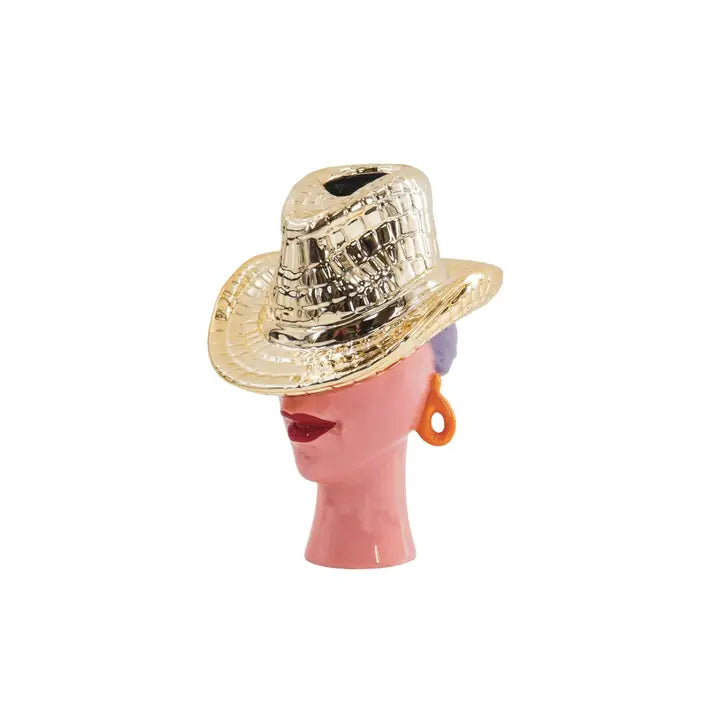 Vase à fleurs - Chapeau de cowboy