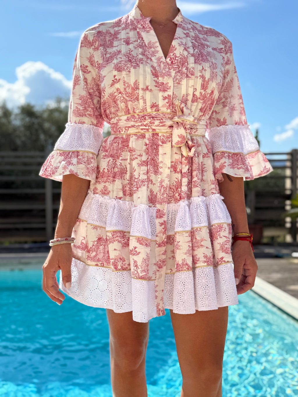 Robe courte TDJ rouge