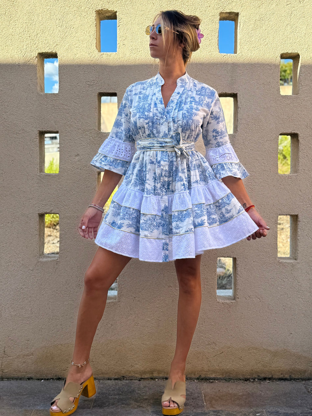 Robe courte TDJ bleue