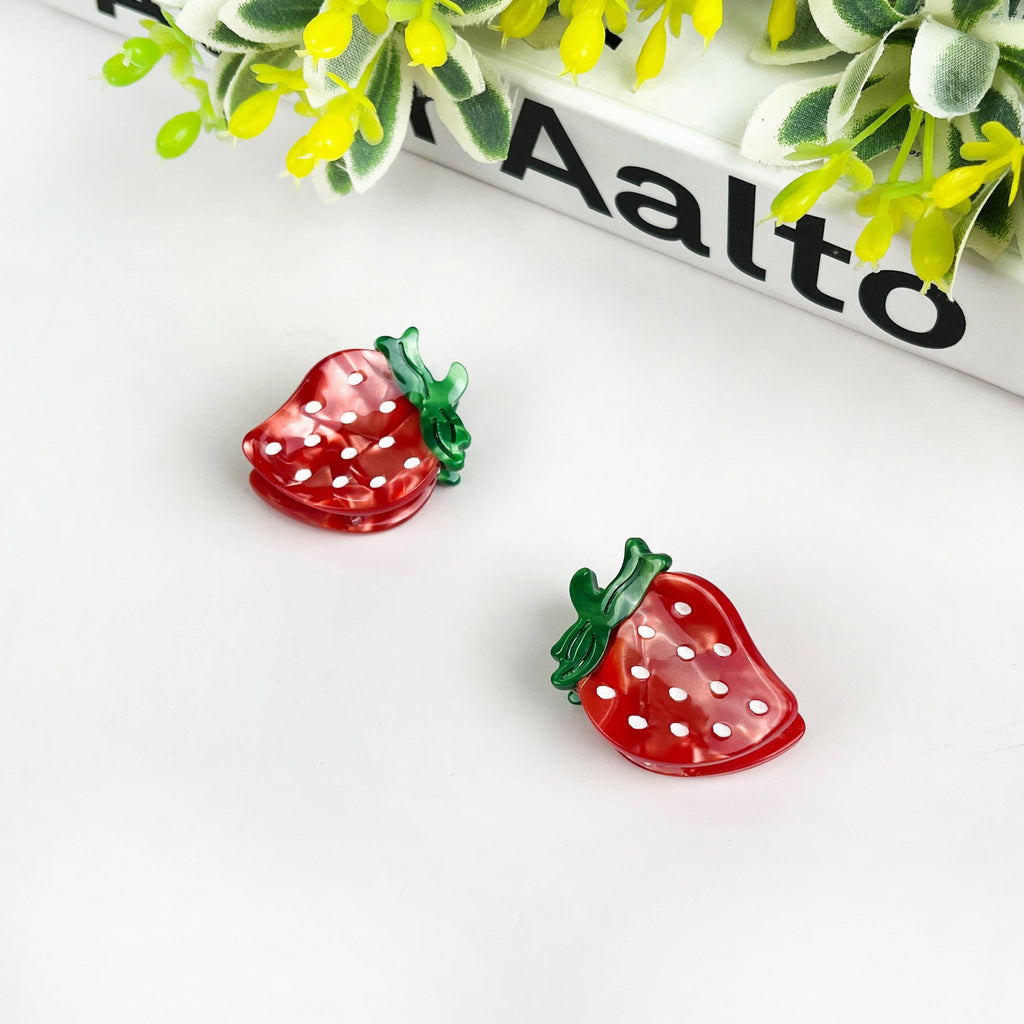 Lot de 2 mini-pinces à cheveux Fraises