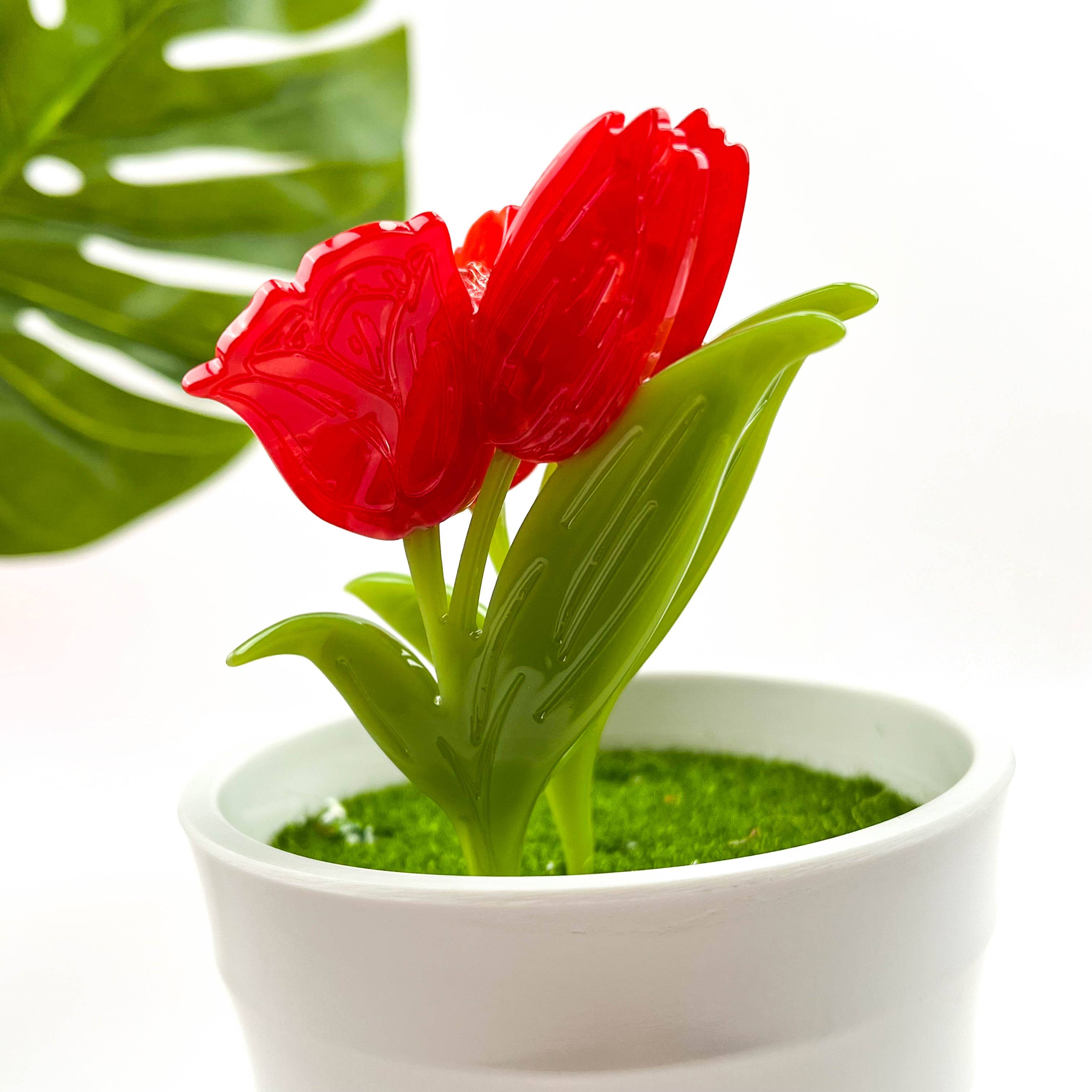 Pince à cheveux Tulipe Rouge