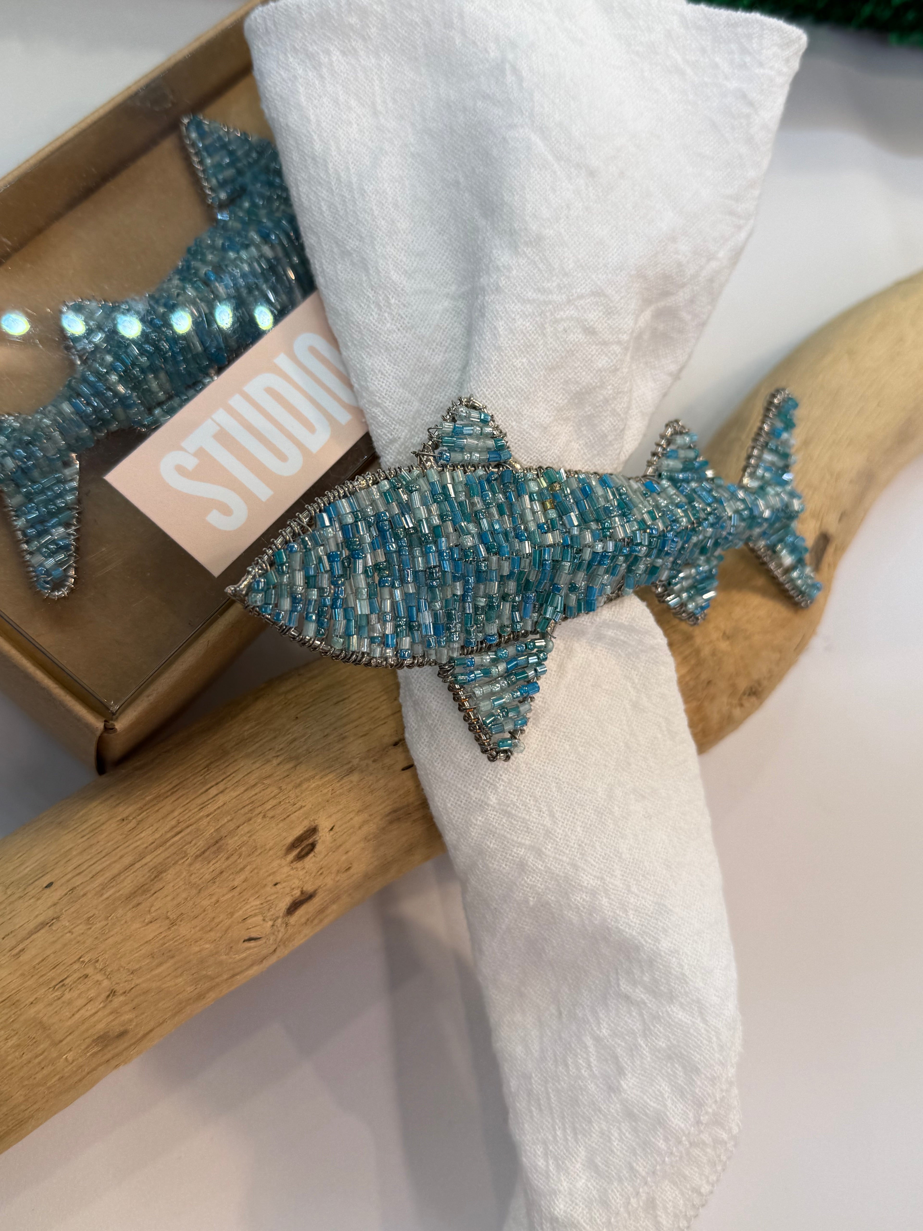 Rond de serviette Requin