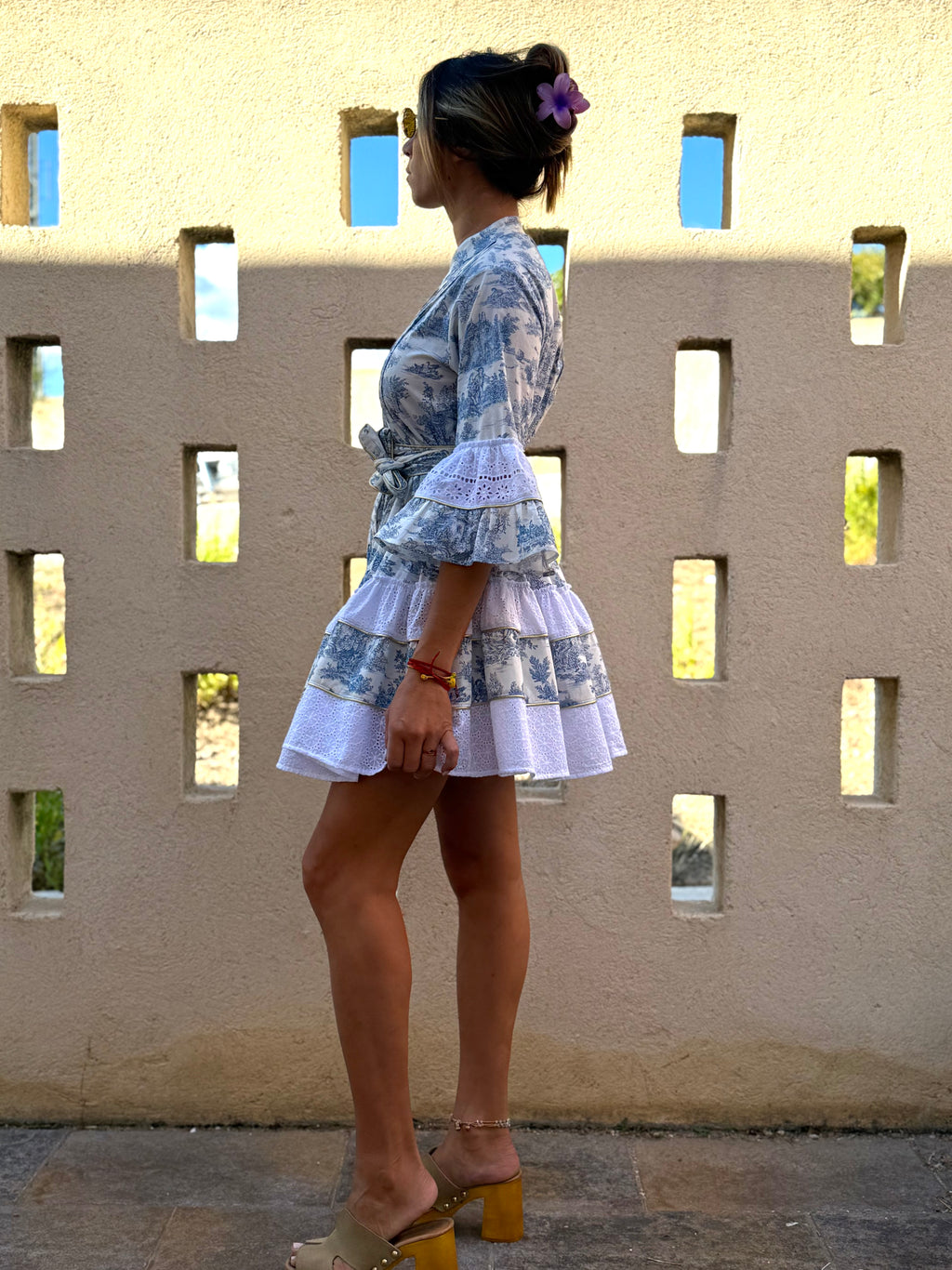 Robe courte TDJ bleue