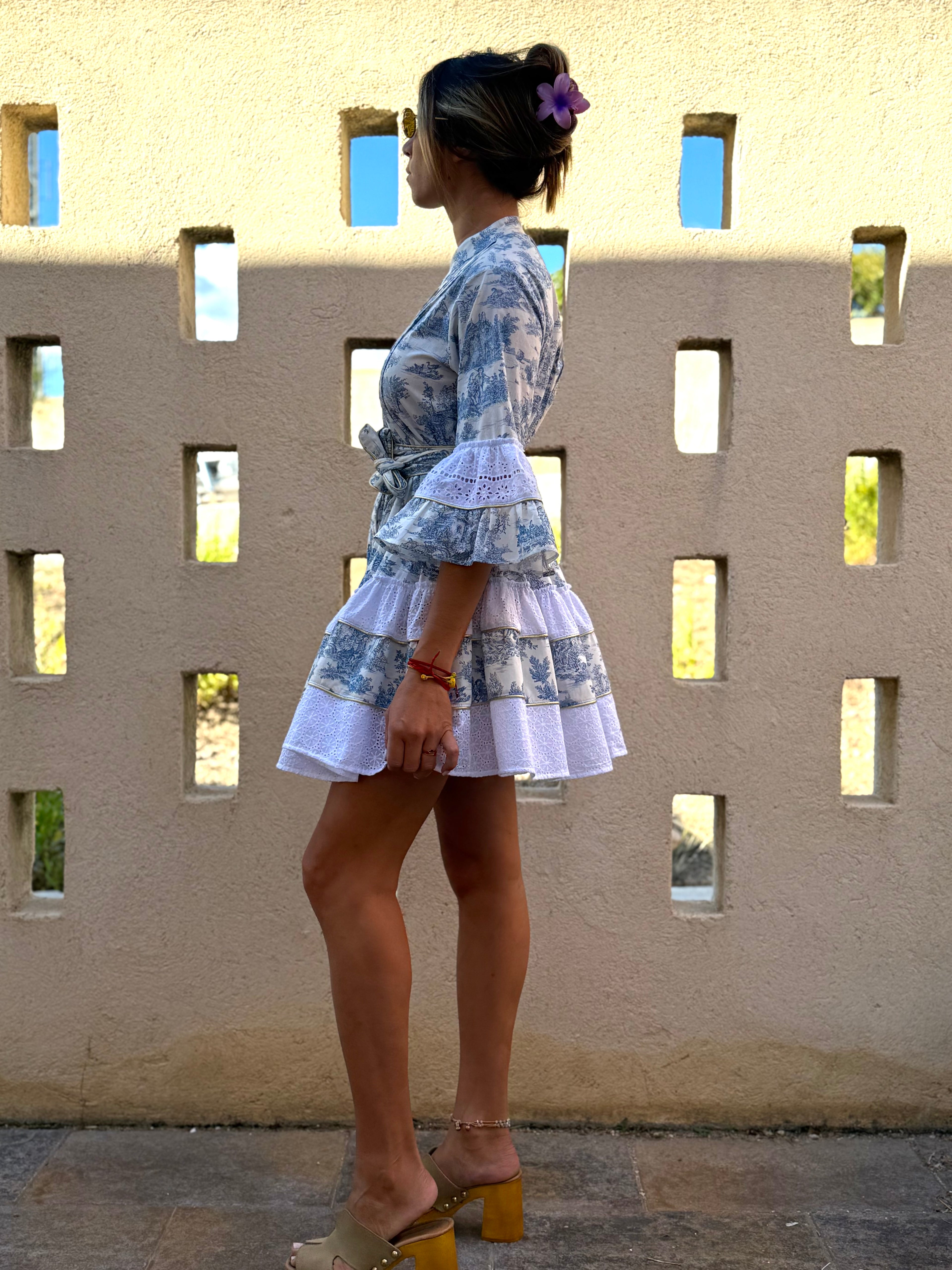 Robe courte TDJ bleue