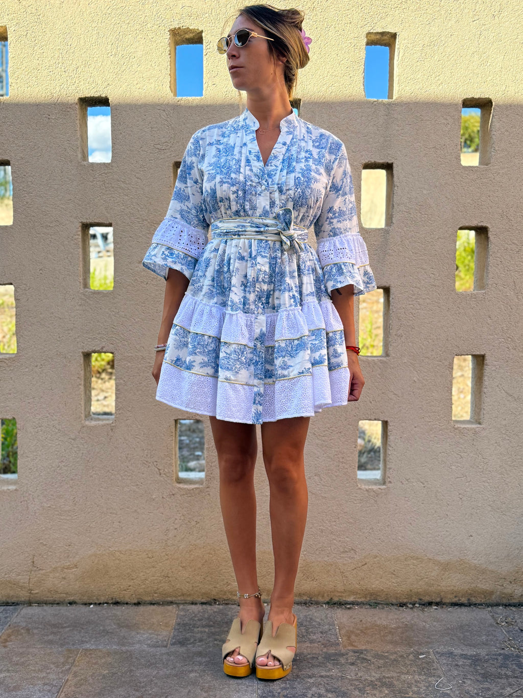 Robe courte TDJ bleue