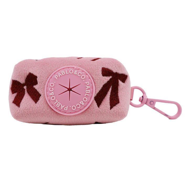 Velvet Blush Bows: Poop Bag Holder