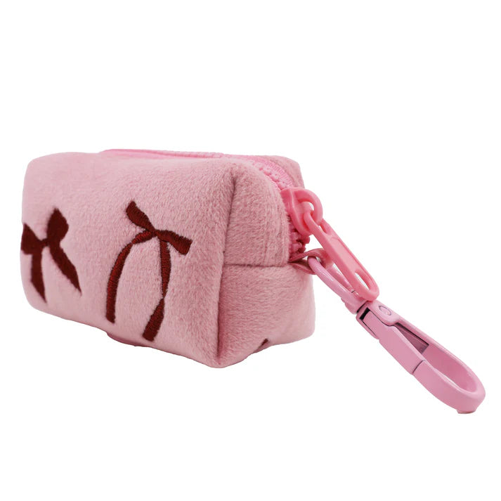 Velvet Blush Bows: Poop Bag Holder
