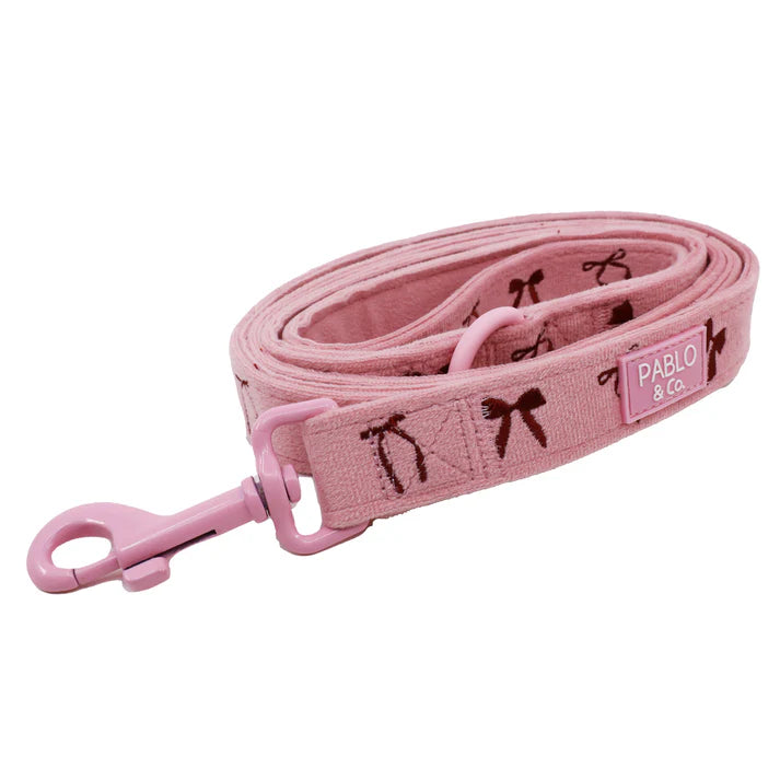 Velvet Blush Bows: Dog Leash