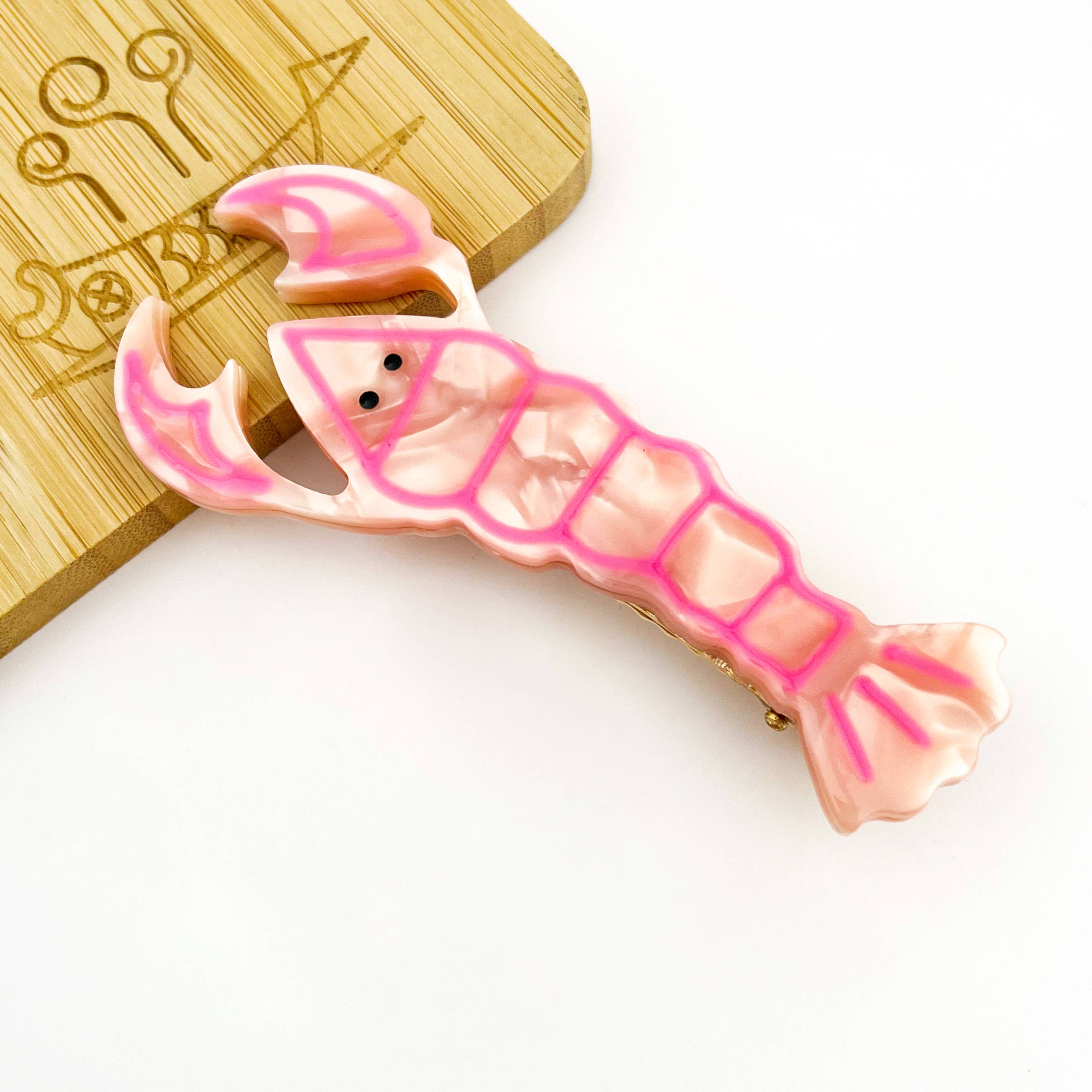 Barette à cheveux Homard rose