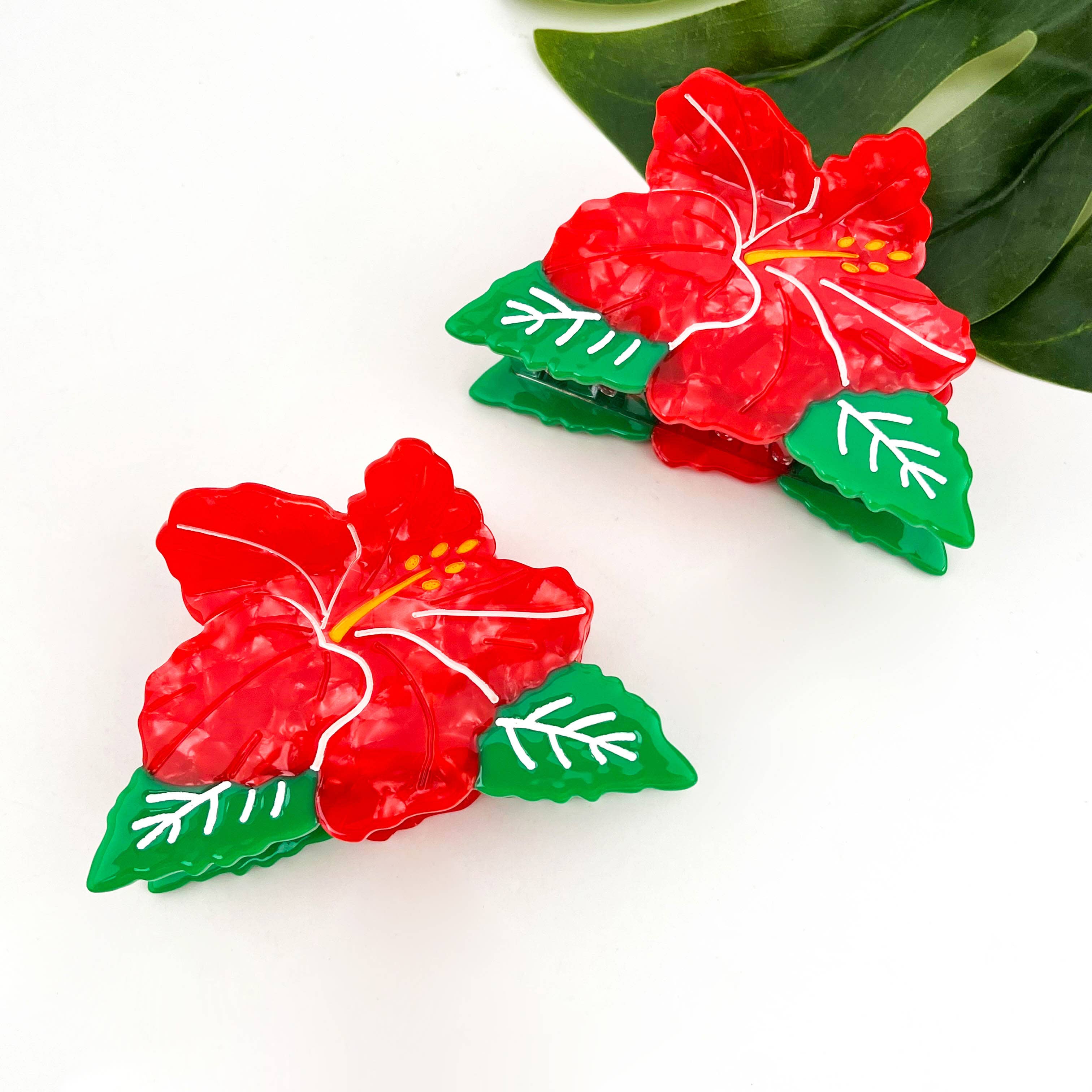 Pince à cheveux fleur d'hibiscus