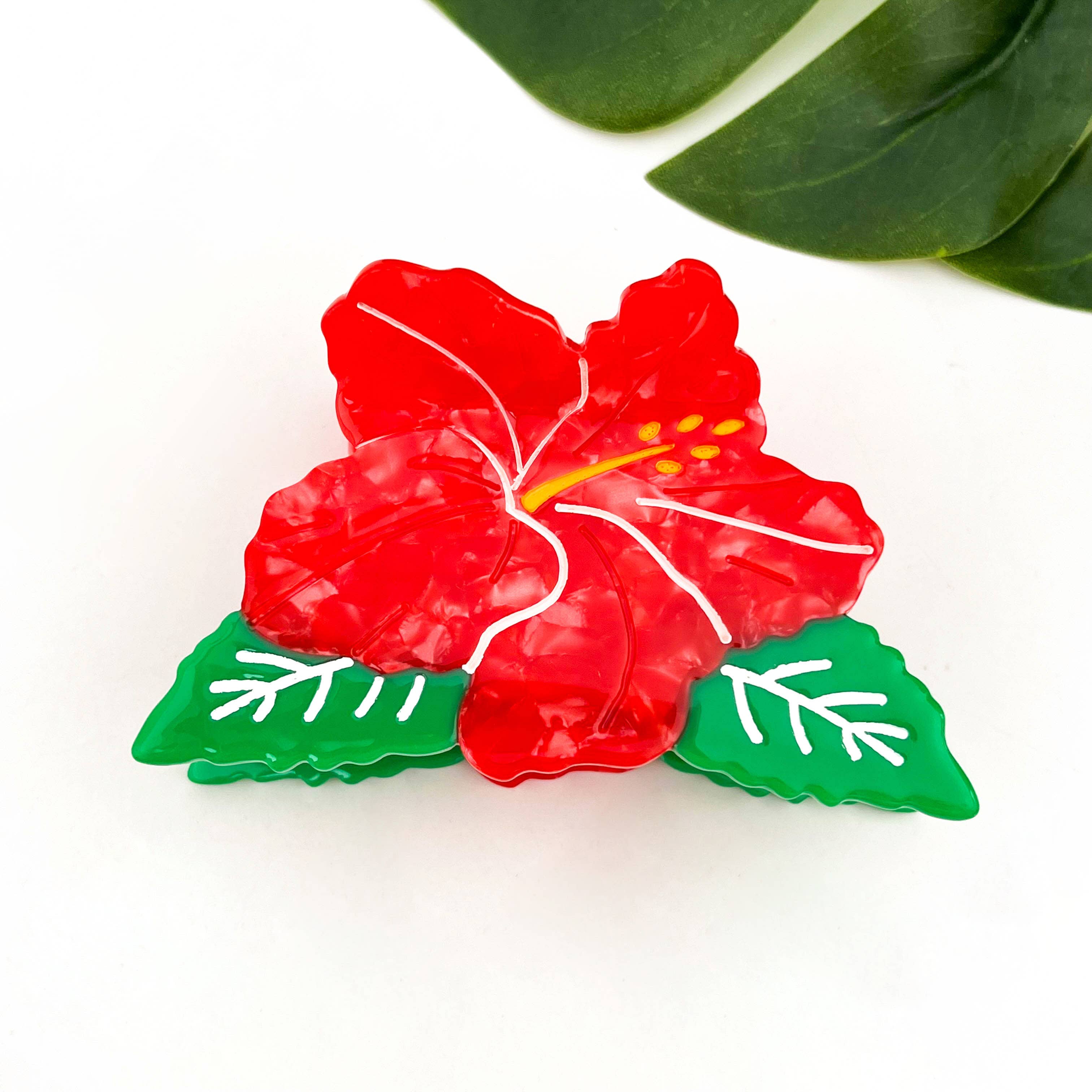 Pince à cheveux fleur d'hibiscus