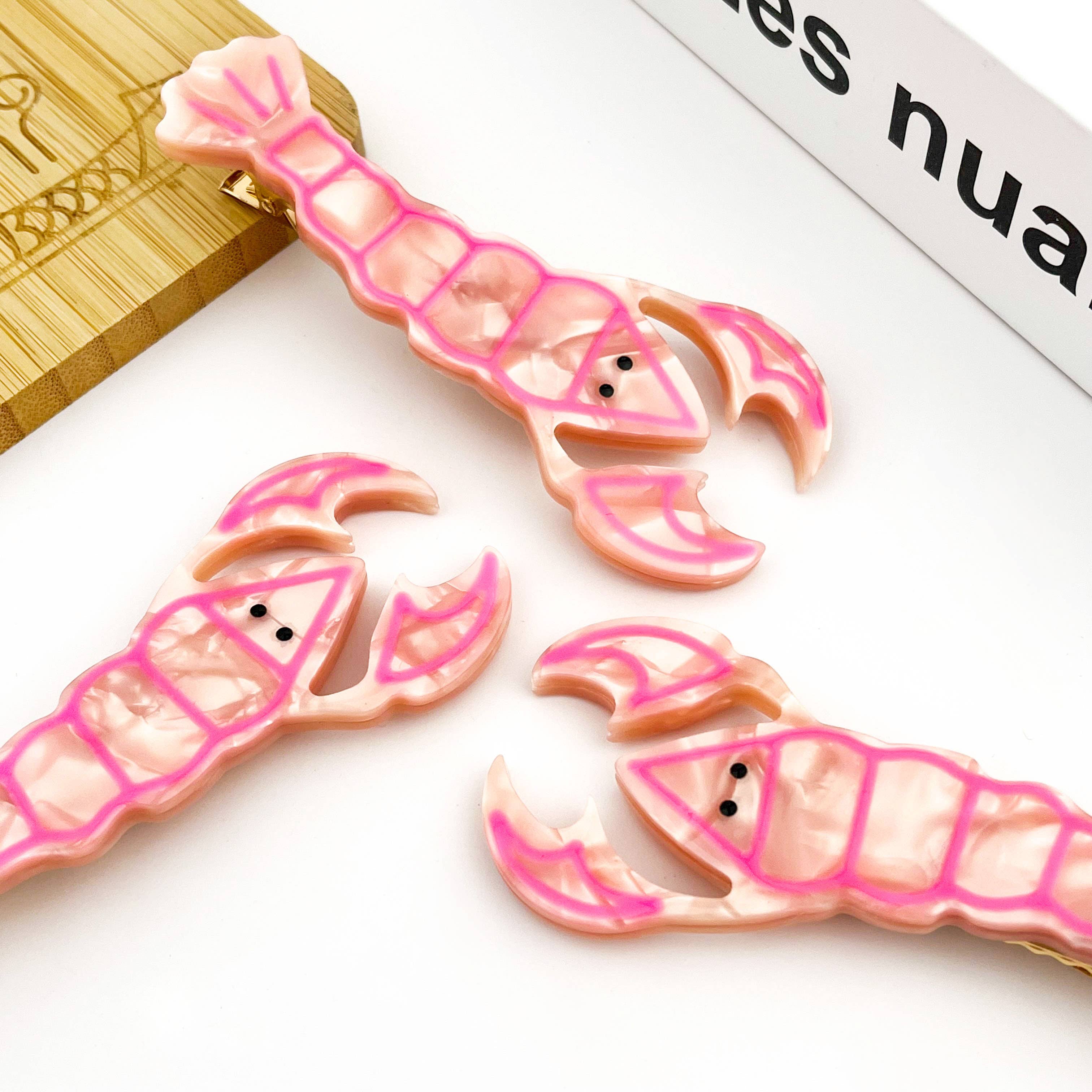 Barette à cheveux Homard rose