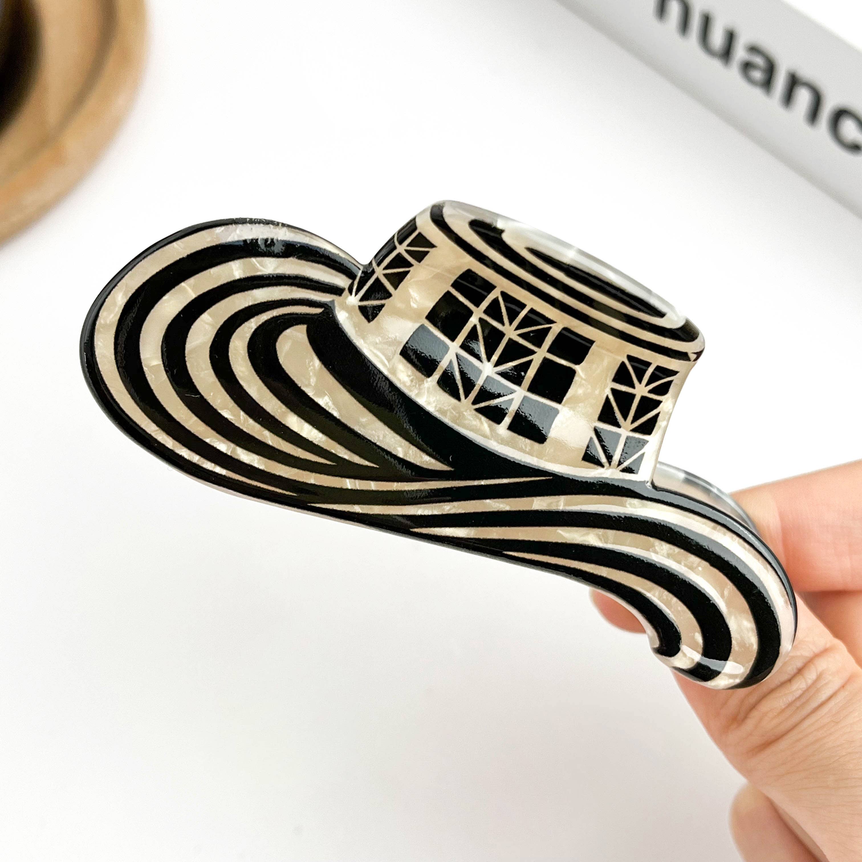 Pince à cheveux chapeau cowboy retro