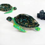 Pince à cheveux tortue verte