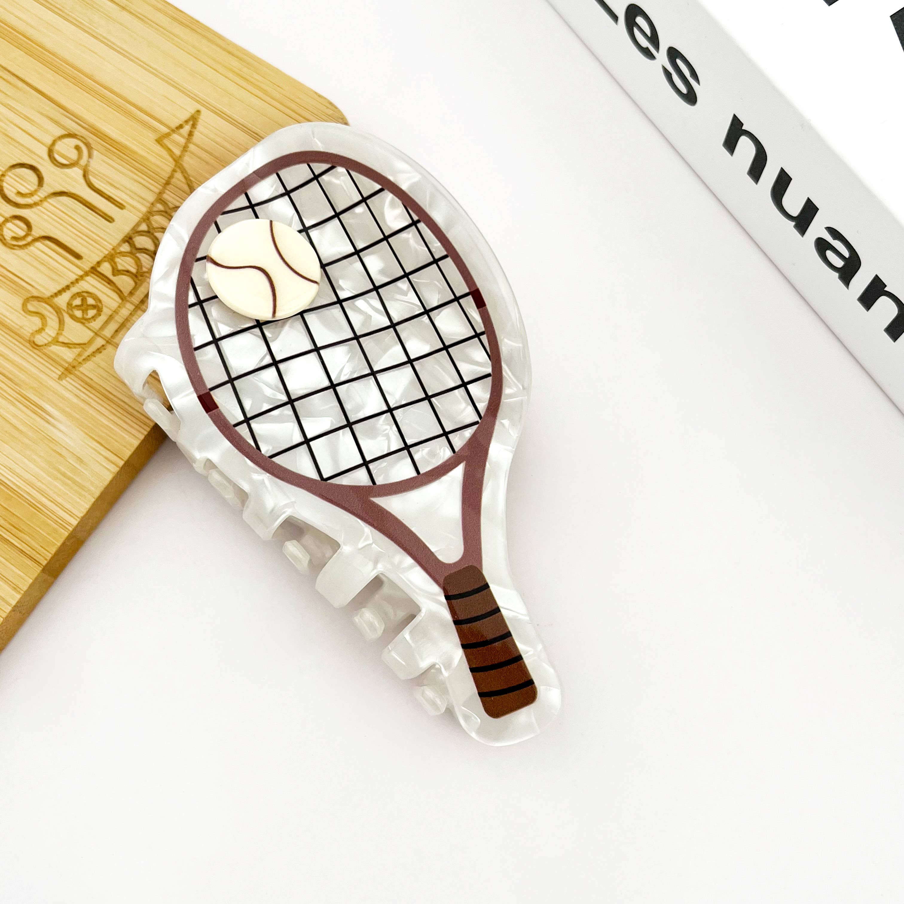 Pince à cheveux raquette de tennis